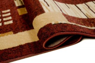 Vloerkleed Atlas Bruin Beige Geometrisch Bladeren