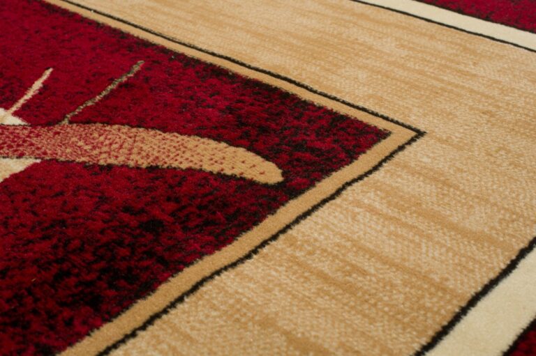 Vloerkleed Atlas Rood Beige Abstract Geometrisch