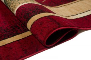 Vloerkleed Atlas Rood Beige Abstract Geometrisch