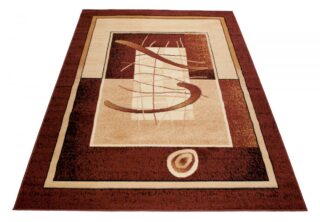 Vloerkleed Atlas Bruin Beige Abstract Frame