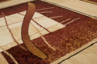 Vloerkleed Atlas Bruin Beige Abstract Frame