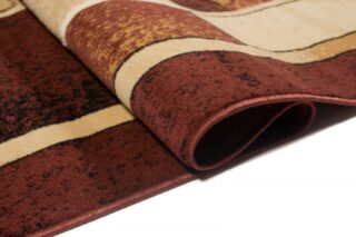 Vloerkleed Atlas Bruin Beige Abstract Frame