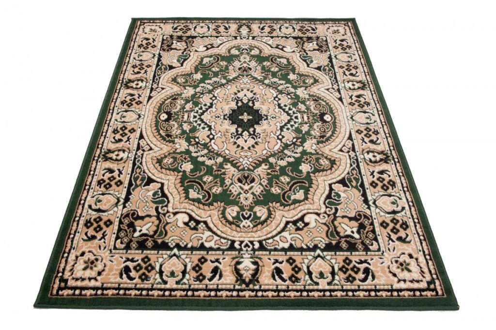 Vloerkleed Atlas Groen Beige Traditioneel Medaillon