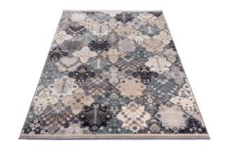 Vloerkleed Colorado Grijs Creme Mozaïek Vintage