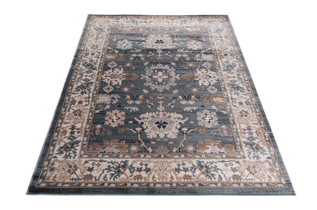 Vloerkleed Colorado Klassiek Blauw Beige Frame