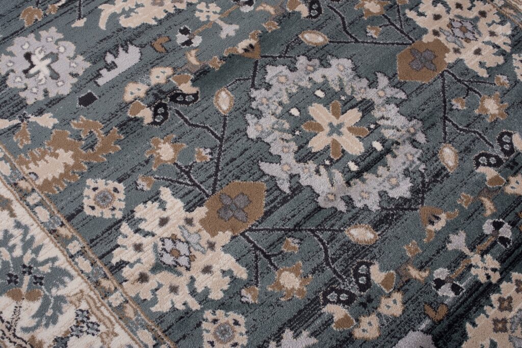 Vloerkleed Colorado Klassiek Blauw Beige Frame