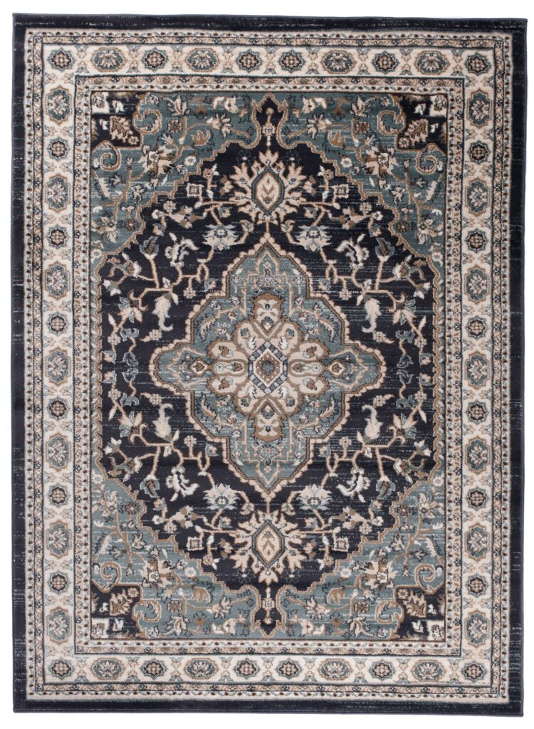 Vloerkleed Colorado Traditioneel Zwart Blauw Ornamenten