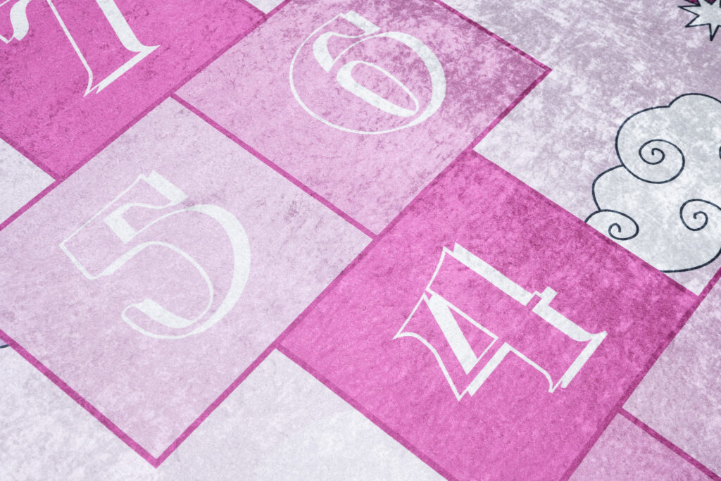 Vloerkleed Emma Kinderkamer Roze Hinkelen Antlislip