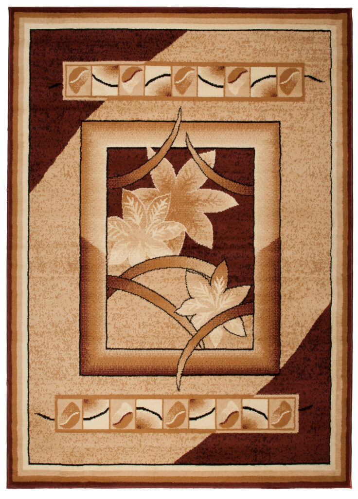 Vloerkleed Atlas Beige Bruin Geometrisch Gebloemd