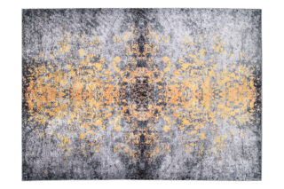 Vloerkleed Victoria Abstract Donker Grijs Oranje