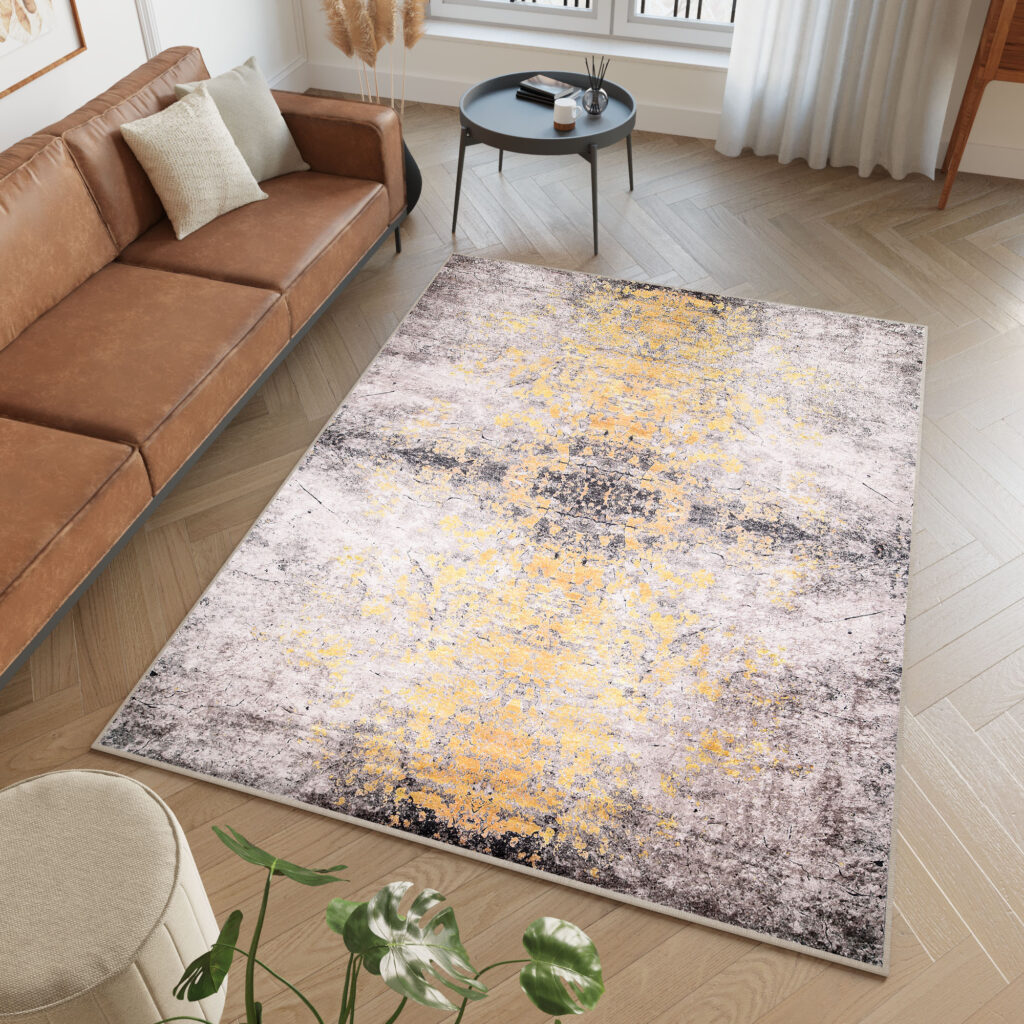 Vloerkleed Victoria Donker Bruin Oranje