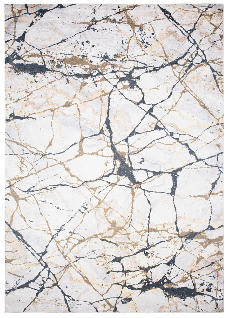 Vloerkleed Toscana Beige Gouden Zwart Marmer