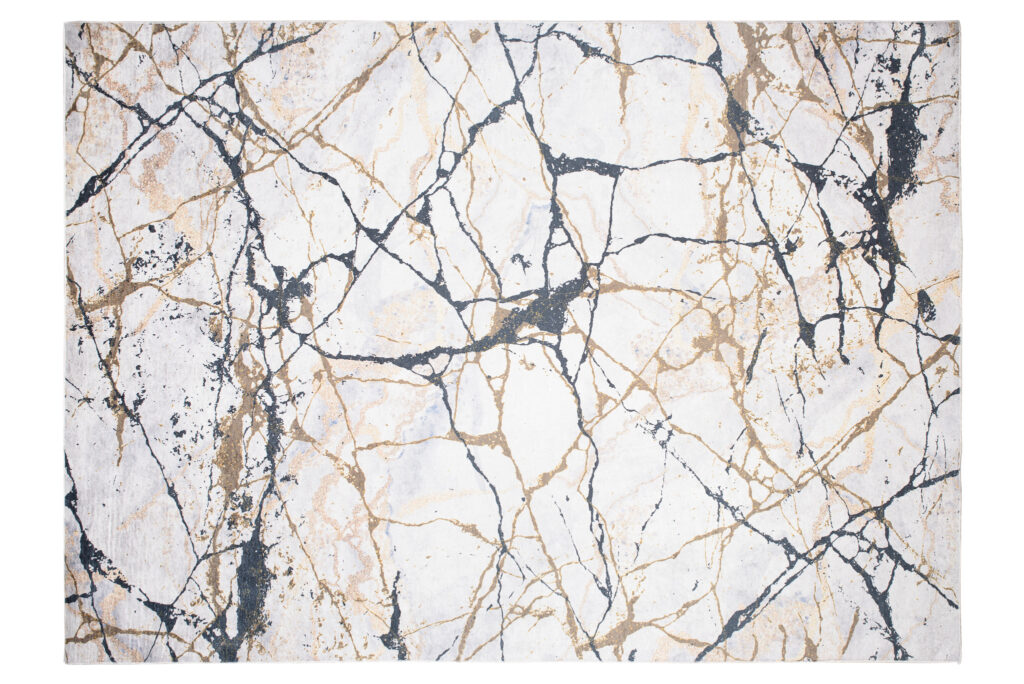 Vloerkleed Toscana Beige Gouden Zwart Marmer