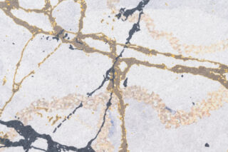Vloerkleed Toscana Beige Gouden Zwart Marmer