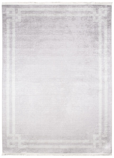 Vloerkleed Toscana Kwastjes Licht Grijs Frame