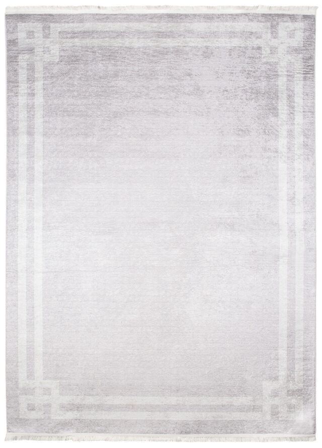 Vloerkleed Toscana Kwastjes Licht Grijs Frame