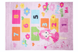 Vloerkleed Emma Kinderkamer Roze Fairy Hinkelen Antislip