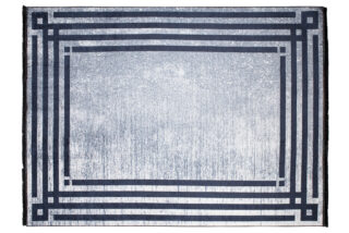 Vloerkleed Toscana Kwastjes Grijs Blauw Frame