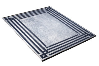 Vloerkleed Toscana Kwastjes Grijs Blauw Frame