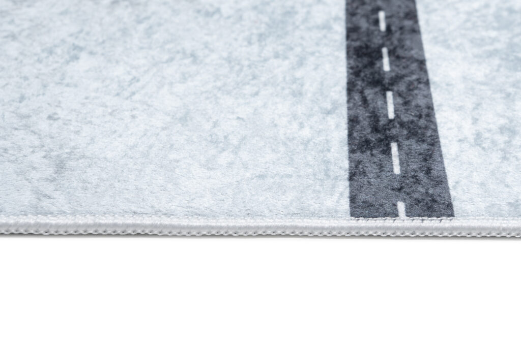 Vloerkleed Emma Kinderkamer Blauw Grijs Hinkelen Antislip