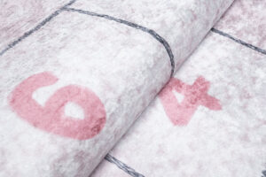 Vloerkleed Emma Kinderkamer Roze Konijnen Hinkelen Antislip