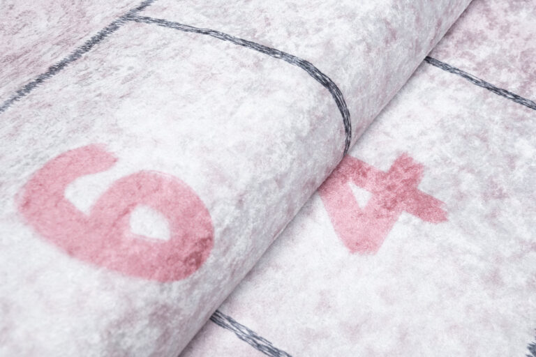 Vloerkleed Emma Kinderkamer Roze Konijnen Hinkelen Antislip