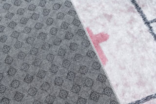 Vloerkleed Emma Kinderkamer Roze Konijnen Hinkelen Antislip