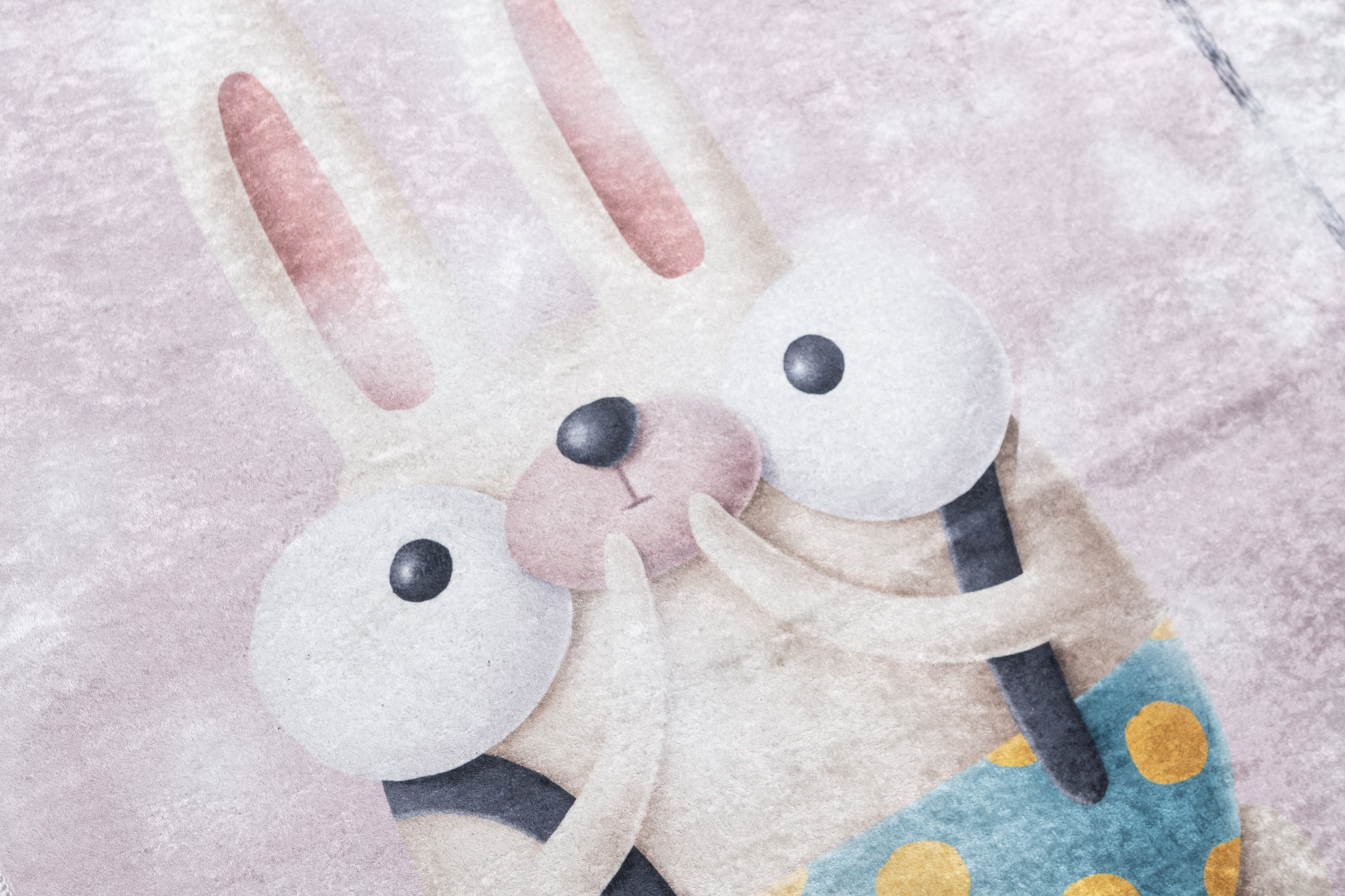 Vloerkleed Emma Kinderkamer Roze Konijnen Hinkelen Antislip