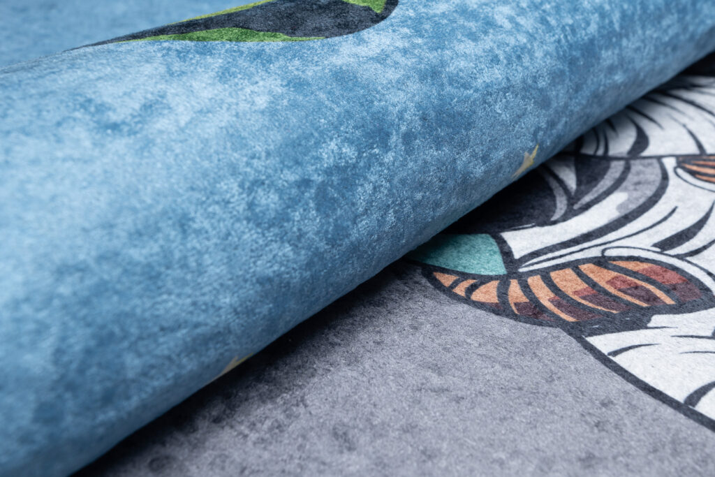 Vloerkleed Emma Kinderkamer Blauw Heelal Antislip