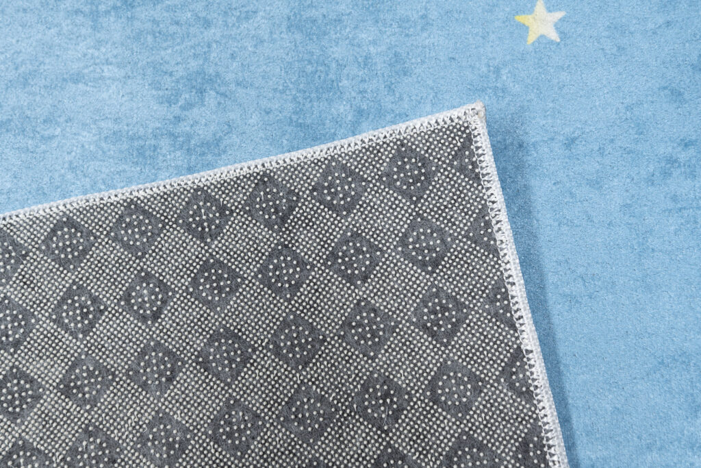 Vloerkleed Emma Kinderkamer Blauw Heelal Antislip