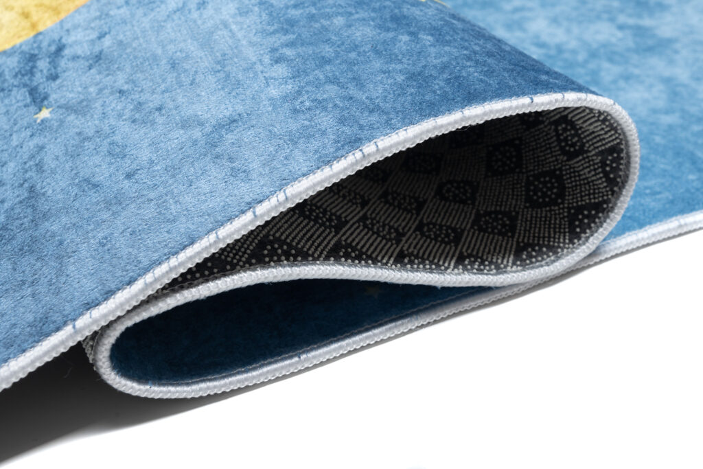 Vloerkleed Emma Kinderkamer Blauw Heelal Antislip