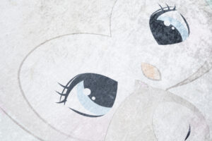 Vloerkleed Emma Kinderkamer Turkoois Uil Antislip