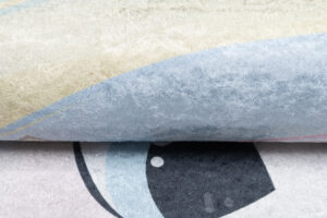 Vloerkleed Emma Kinderkamer Turkoois Uil Antislip