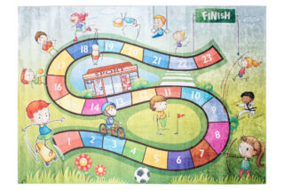 Vloerkleed Emma Kinderkamer Groen Race Antislip