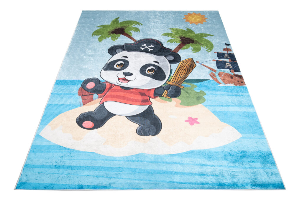 Vloerkleed Emma Antislip Wasbaar Panda Piraat