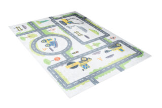 Vloerkleed Emma Antislip Wasbaar Grijs Bouw Straat