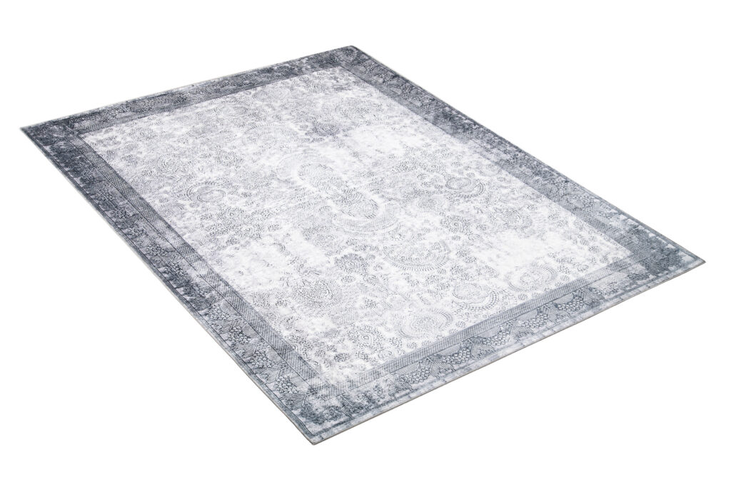 Vloerkleed Victoria Grijs Gewreven Ornamenten Antislip