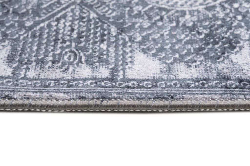 Vloerkleed Victoria Grijs Gewreven Ornamenten Antislip