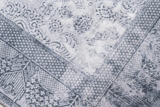 Vloerkleed Victoria Grijs Gewreven Ornamenten Antislip