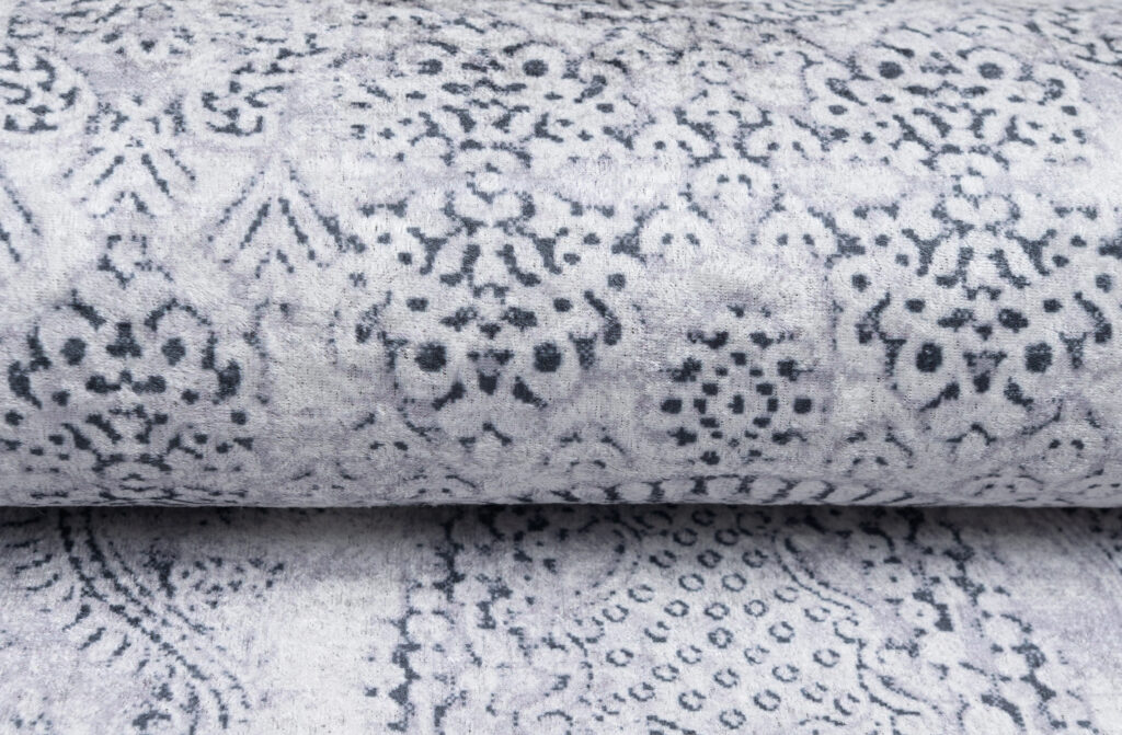 Vloerkleed Victoria Grijs Gewreven Ornamenten Antislip