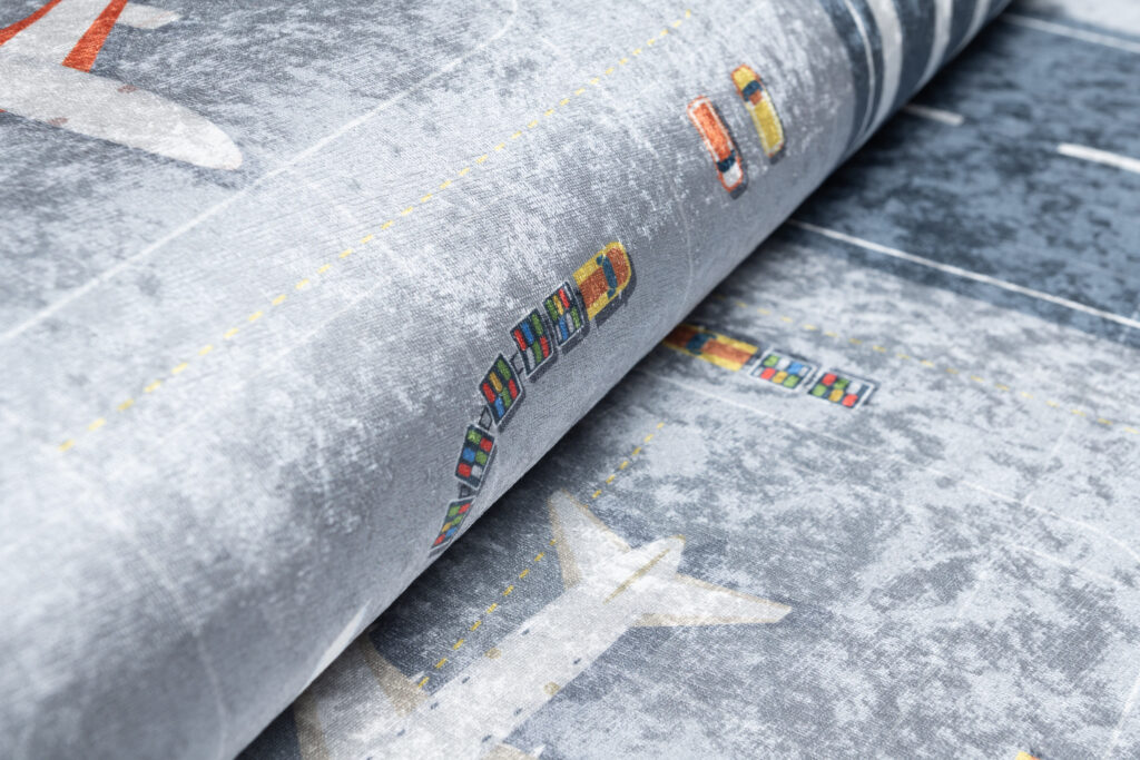 Vloerkleed Emma Antislip Wasbaar Grijs Luchthaven Straat