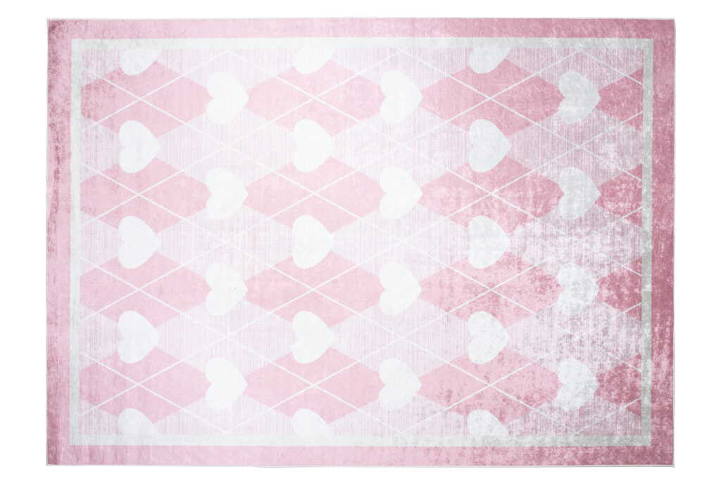 Vloerkleed Emma Antislip Wasbaar Roze Harten