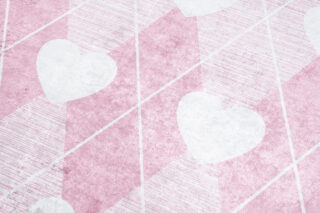 Vloerkleed Emma Antislip Wasbaar Roze Harten