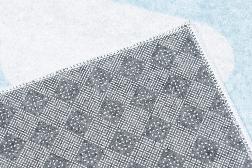 Vloerkleed Emma Kinderkamer Licht Blauw Wolken Antislip