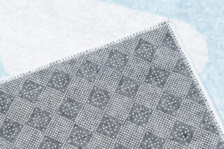 Vloerkleed Emma Kinderkamer Licht Blauw Wolken Antislip