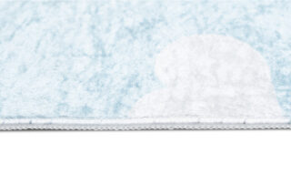 Vloerkleed Emma Kinderkamer Licht Blauw Wolken Antislip