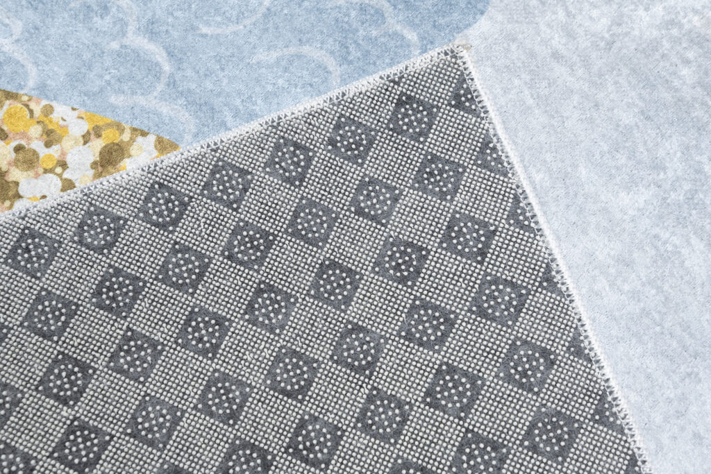 Vloerkleed Emma Kinderkamer Blauw Grijs Prins Antislip
