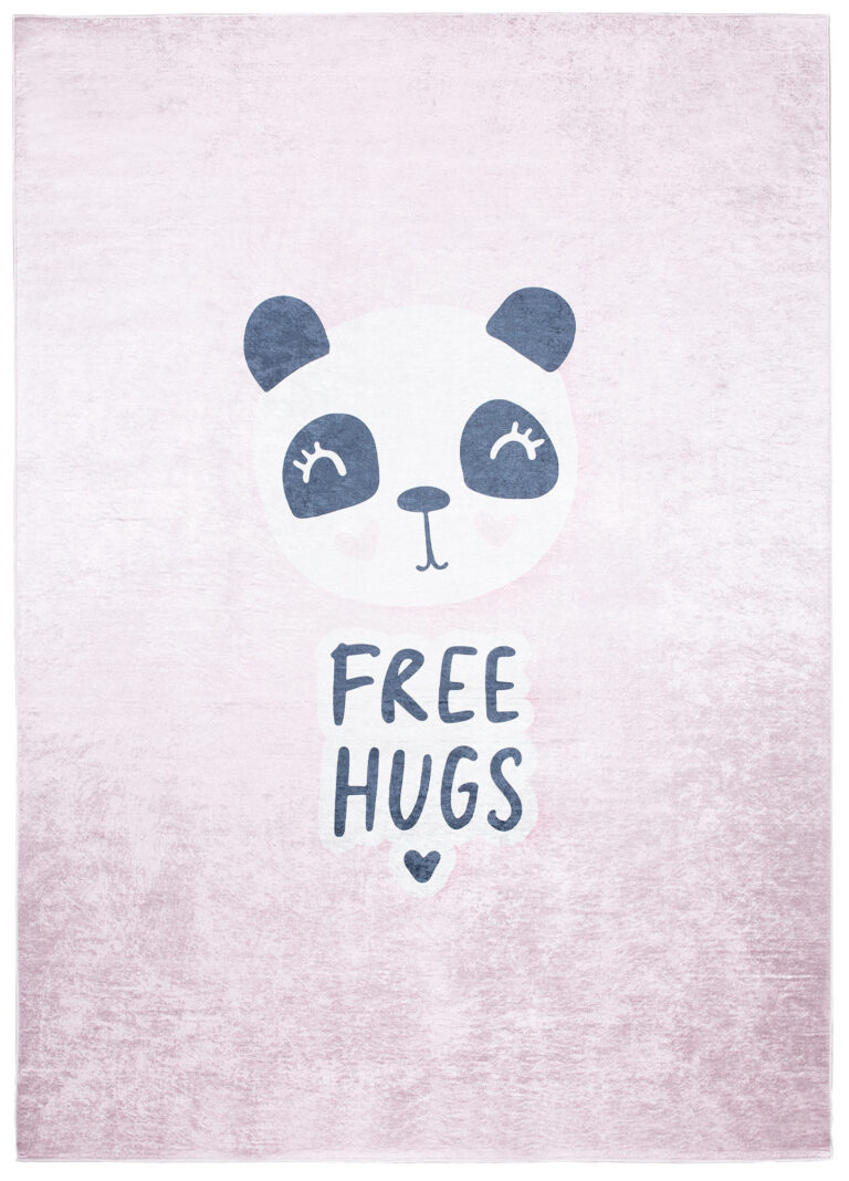 Vloerkleed Emma Kinderkamer Roze Panda Antislip
