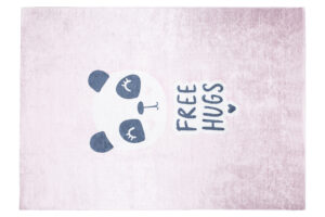 Vloerkleed Emma Kinderkamer Roze Panda Antislip
