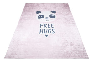 Vloerkleed Emma Kinderkamer Roze Panda Antislip